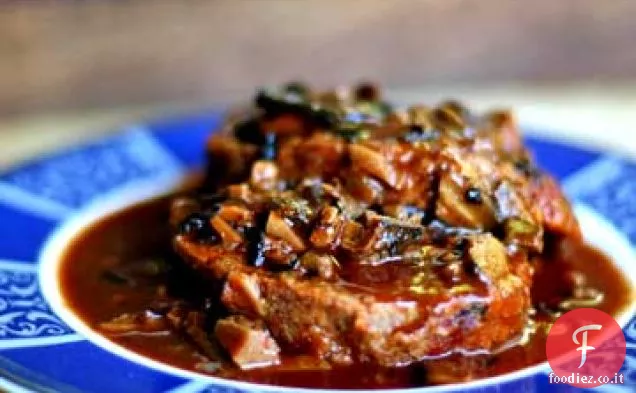 Polpettone Toscano con Salsa di Funghi