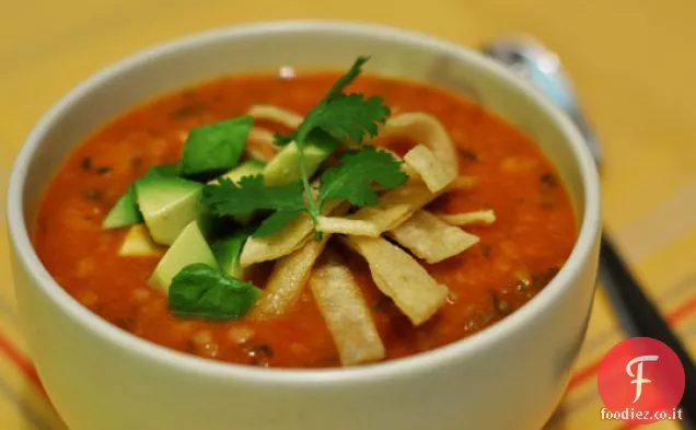 Zuppa di tortilla di zucca