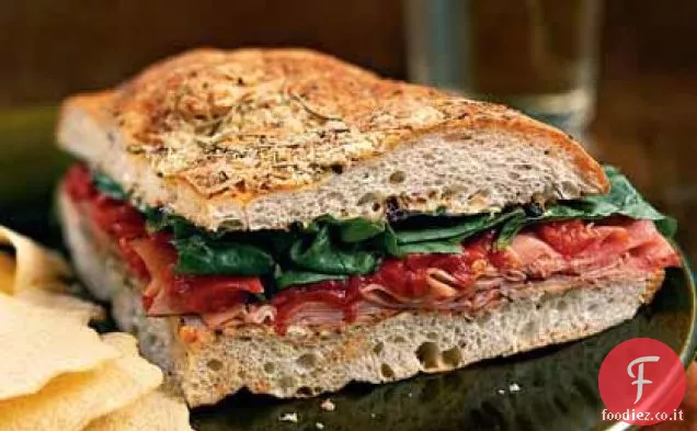 Panini con focacce di Prosciutto e Spinaci