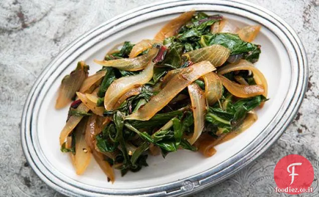 Bietole saltate e Cipolle con Cumino