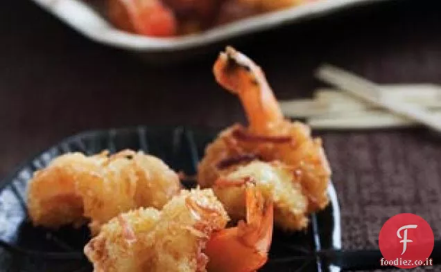 Gamberetti al cocco con maionese al peperoncino dolce