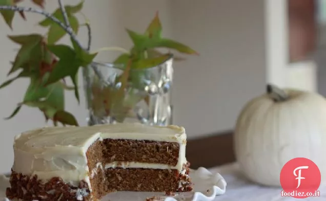 Torta di zucca con crema di formaggio glassa