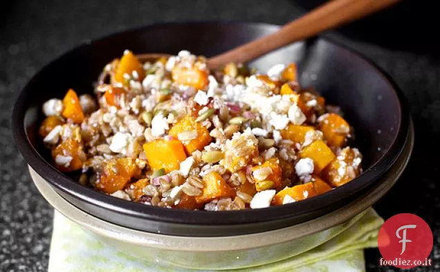Insalata di Butternut con Farro, Pepitas e Ricotta Salata