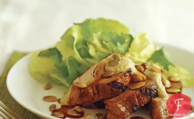 Filetto di maiale con salsa di semi di zucca