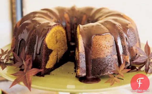 Torta di marmo al cioccolato e zucca