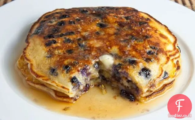 Frittelle di farina di mais ai mirtilli
