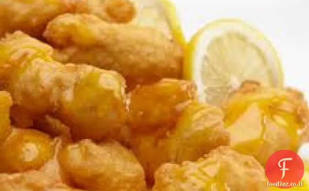 Pollo in crosta di waffle al miele