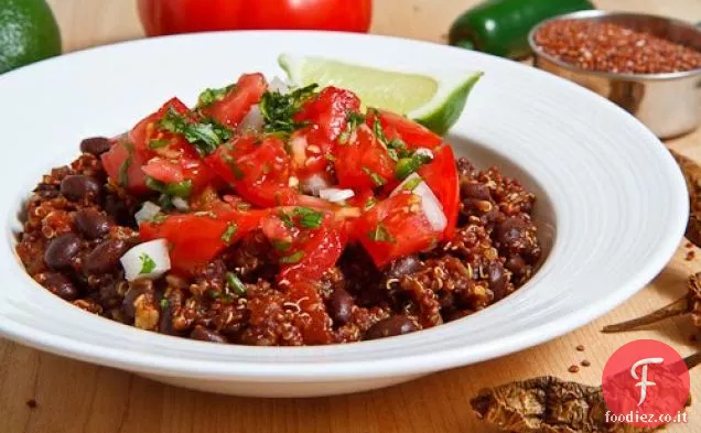 Quinoa messicana e fagioli con Pico de Gallo