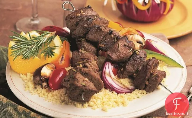 Spiedini di controfiletto mediterraneo