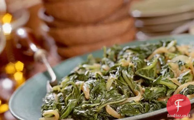Verdure di rapa con cipolle caramellate