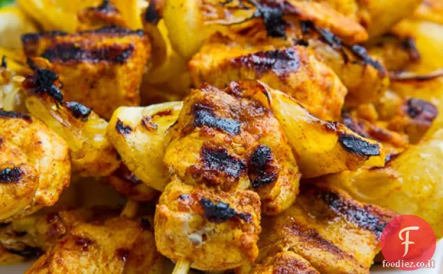 Kabobs di pollo alla griglia marocchina