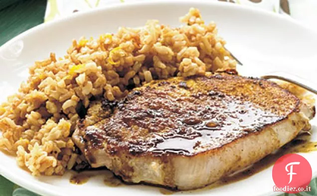 Carne di maiale al curry e riso Chai