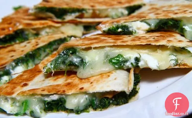 Quesadillas di spinaci e feta