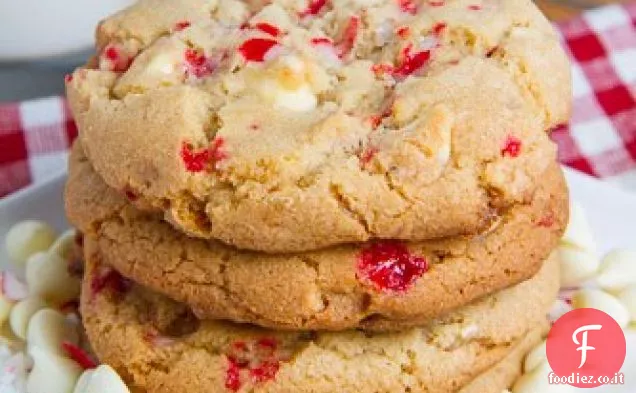 Biscotti al cioccolato bianco alla menta piperita