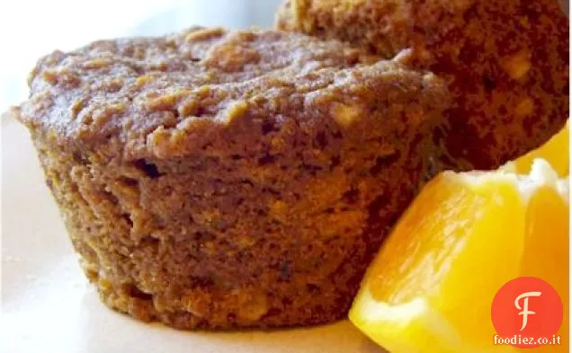 Muffin di farro all'arancia (senza noci, senza soia, senza grano)