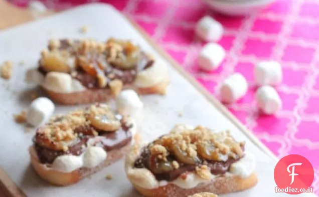 Bruschetta di Banana arrosto e Nutella S'mores