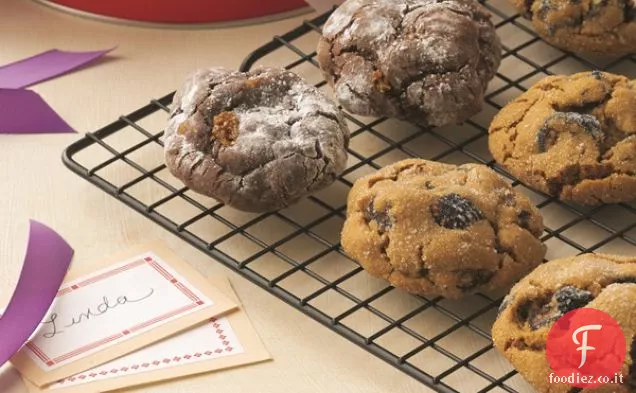 Biscotti di melassa gommosi a spillo con zenzero, cannella e fichi