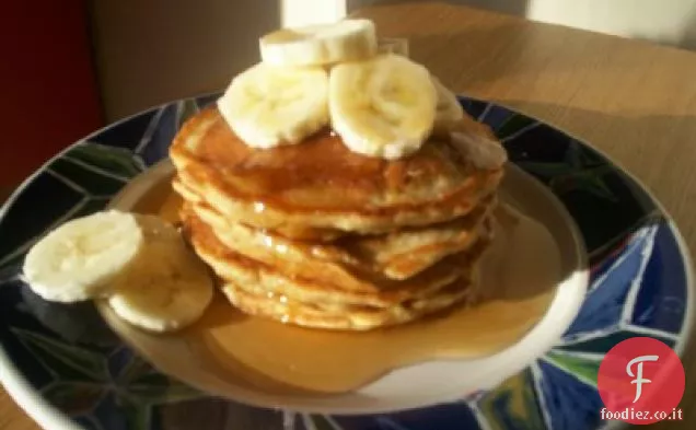 Frittelle di farina d'avena e banana senza latticini