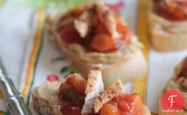 Salsa e Hummus Bruschetta di Pollo arrosto