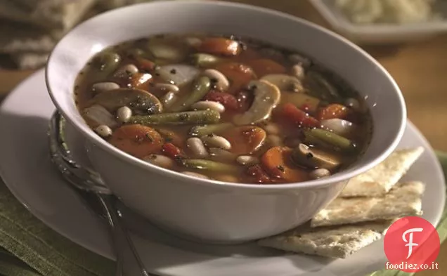 Dieci minuti di zuppa di verdure dispensa