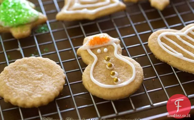 Biscotti di zucchero senza latte morbido (rotolo e taglio)