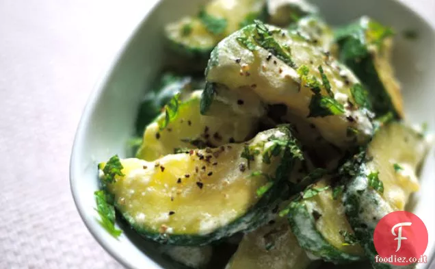 Zucchine saltate con Menta e Ricotta