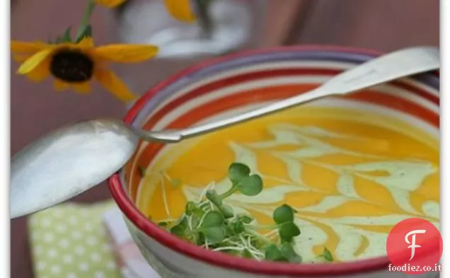 Zucca al Curry dolce con Crema Cliantro