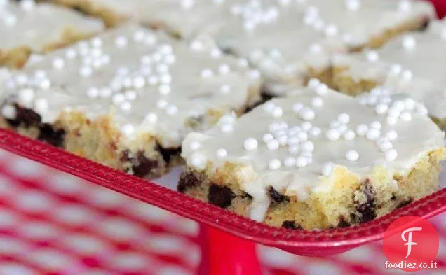 Banana Chocolate Chip foglio torta con acero dolce glassa