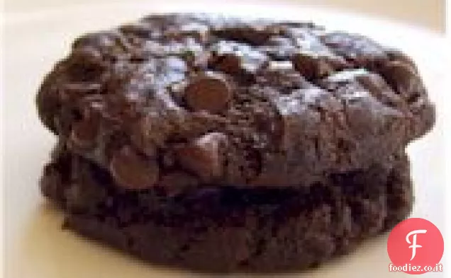 Biscotti Brownie senza latticini al cioccolato triplo