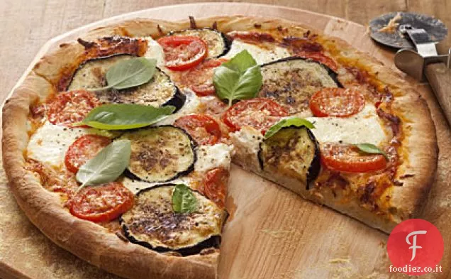 Pizza alla parmigiana di melanzane