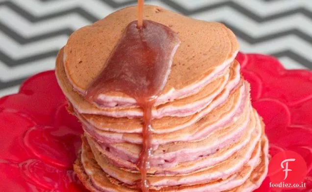 Frittelle di latticello alla fragola con sciroppo di nutella