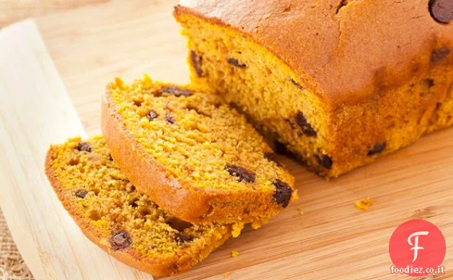 Pane di zucca con gocce di cioccolato