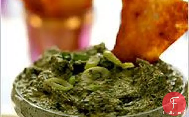 Salsa di basilico di spinaci crudi (Vegan, senza glutine, senza soia)