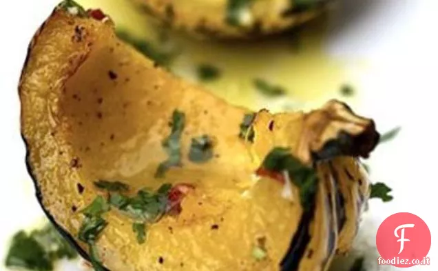 Zucca arrosto con Vinaigrette al peperoncino