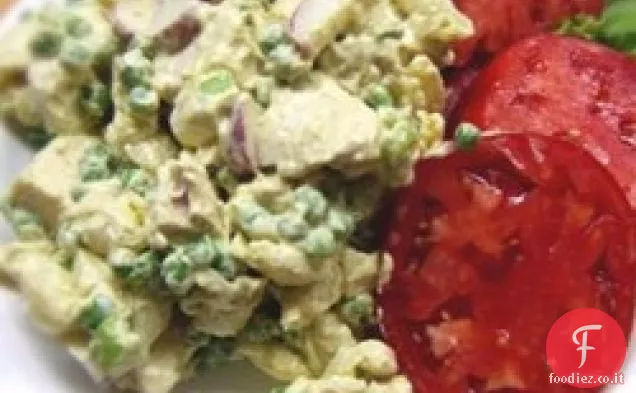 Insalata di pasta di pollo al curry