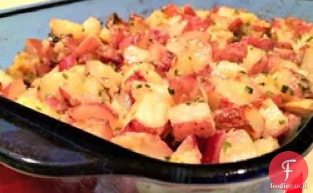 Patate novelle con Vinaigrette all'aglio arrosto