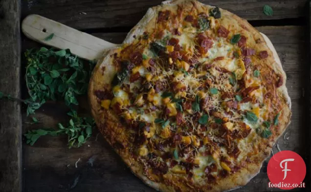 Crosta di pizza con lievito madre Einkorn