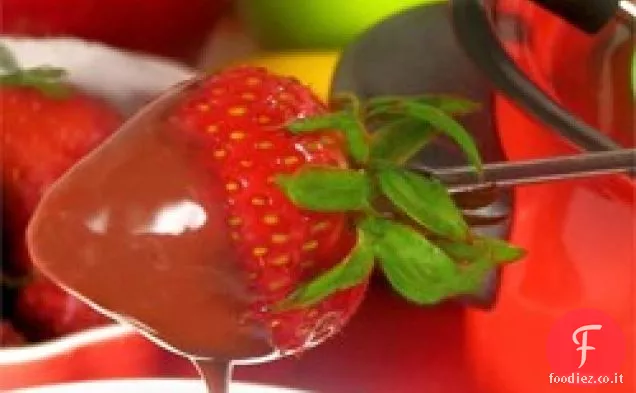 Fonduta di cioccolato e arancia