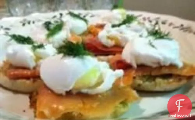 Salmone affumicato e Aneto Uova Benedict