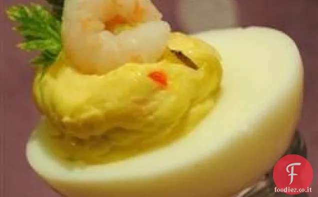 Uova alla diavola di gamberetti