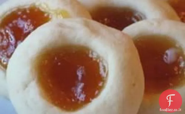 Albicocca crema di formaggio Impronte digitali