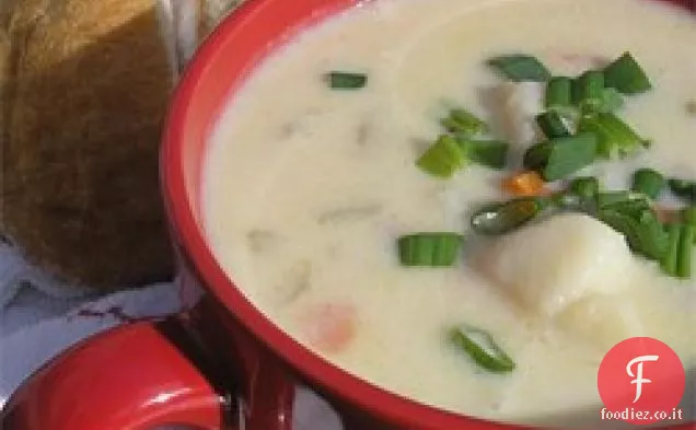 Deliziosa zuppa di prosciutto e patate