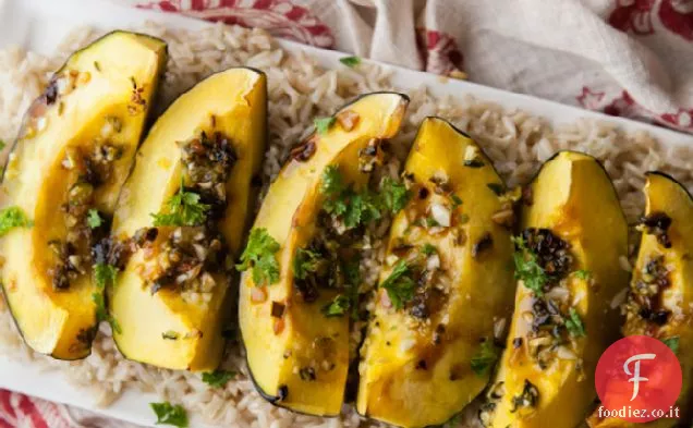 Miele-jalapeño Zucca ghianda arrosto