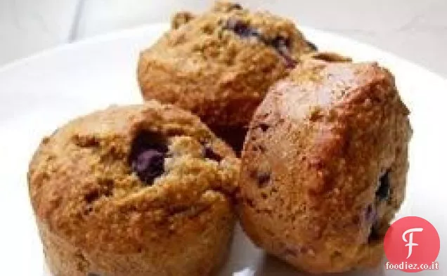 Muffin di crusca d'avena al mirtillo