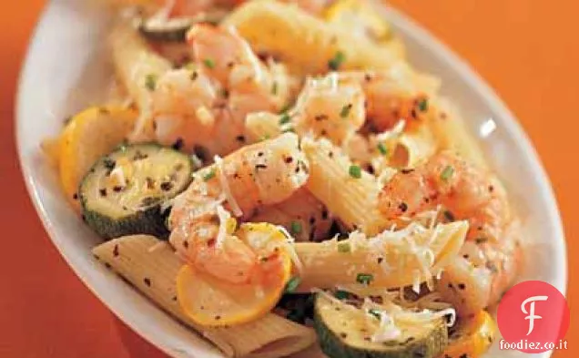 Penne di gamberetti e zucca