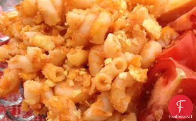 Maccheroni al forno e formaggio con pomodoro
