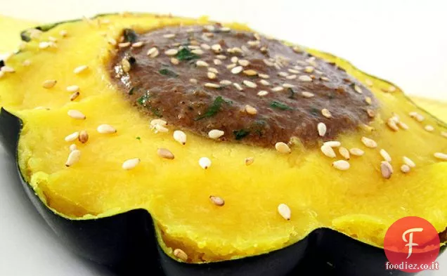 Zucca ghianda con salsa di sesamo Prezzemolo
