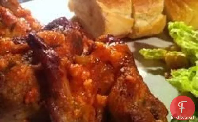 Cinque ali di pollo al pepe di Andy