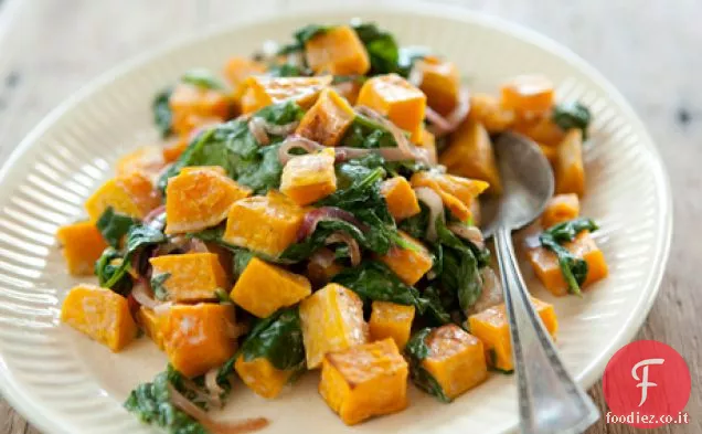 Zucca con spinaci