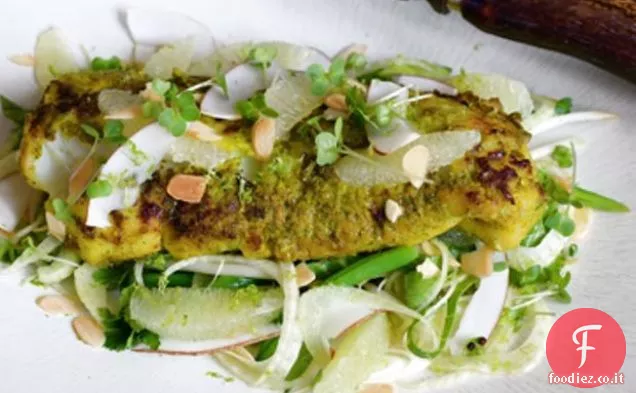 Stile Keralan Cod Lombo It-papillote con croccante agrumi Keralan Slaw
